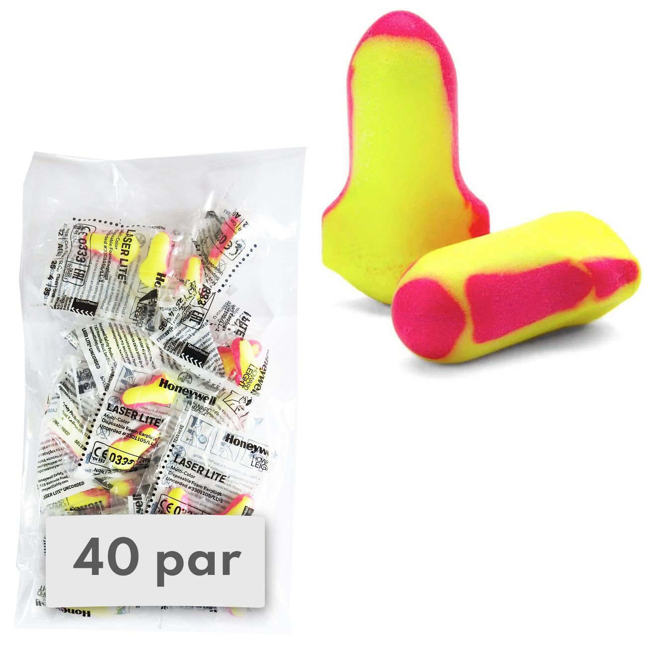 LL 40 par Stopery do uszu Honneywell Laser Lite Earplug