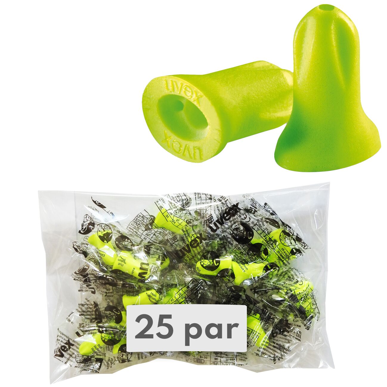hicomL 25 zatyczki piankowe uvex